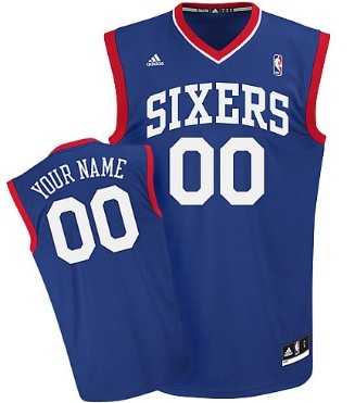 Men & Youth Customized Philadelphia 76ers Blue Jersey